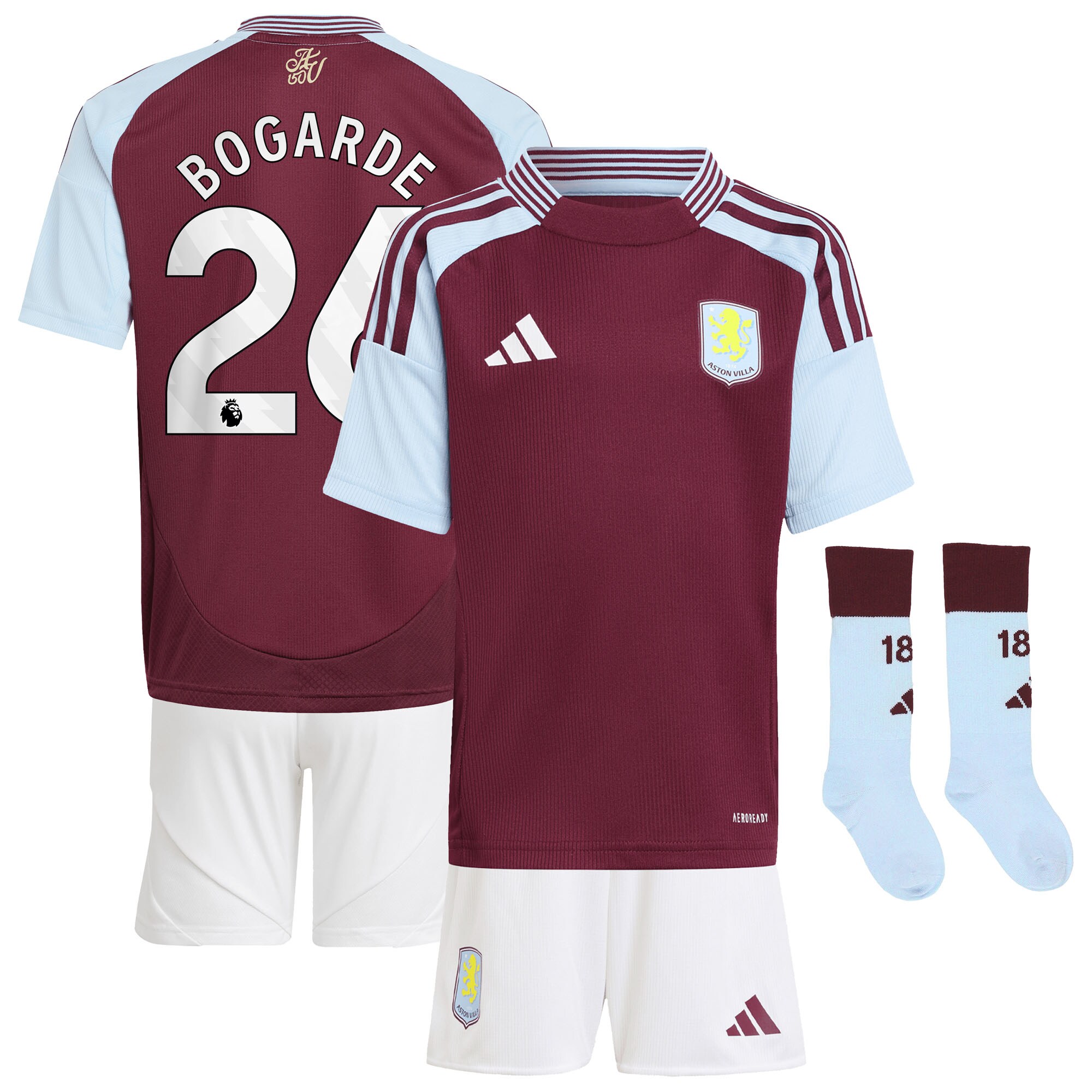 aston villa adidas home mini kit 2024-25 with bogarde 26 printing Collection | Aston Villa Fan Shop