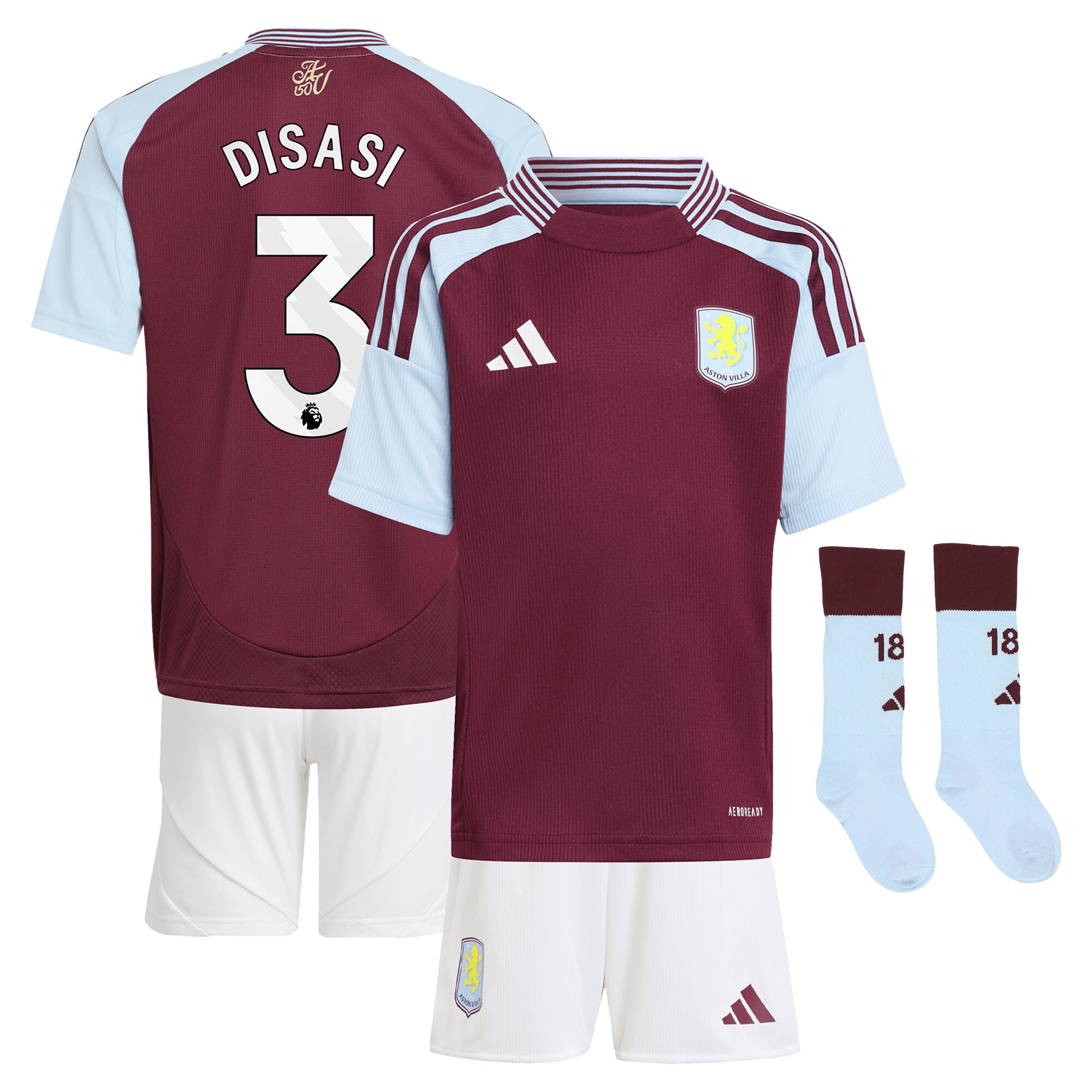 aston villa adidas home mini kit 2024-25 with disasi 3 printing Collection | Aston Villa Fan Shop