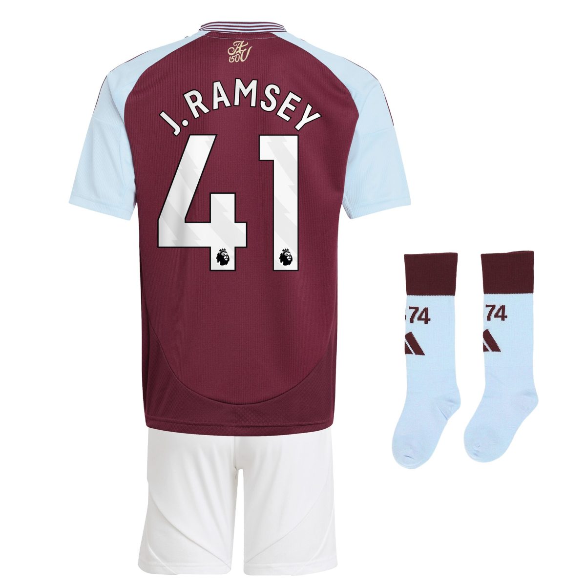 aston villa adidas home mini kit 2024-25 with j. ramsey 41 printing Collection | Aston Villa Fan Shop