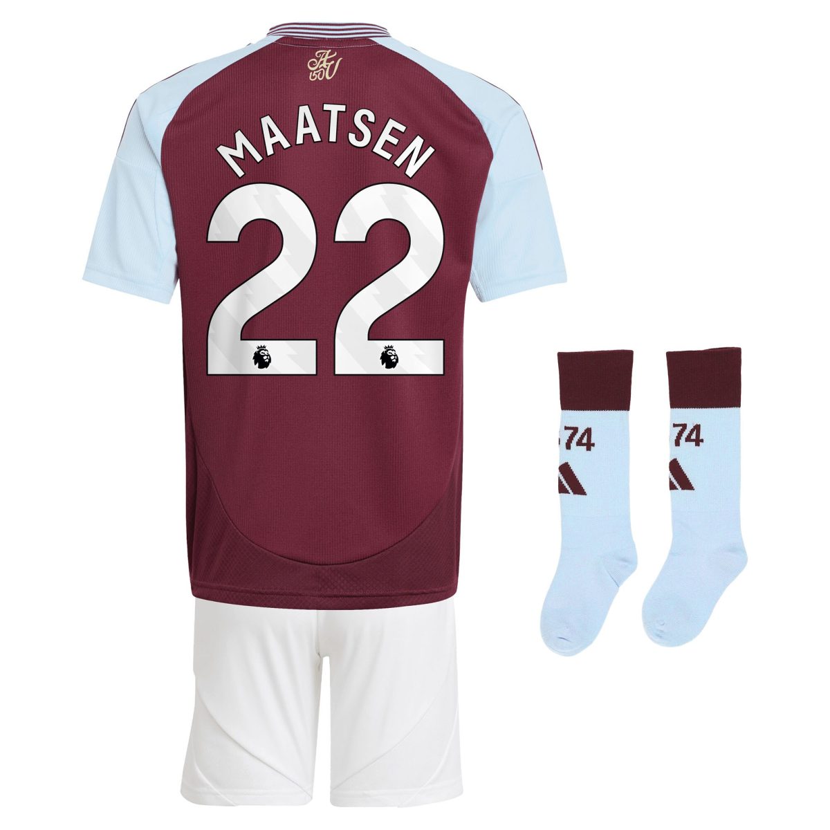 aston villa adidas home mini kit 2024-25 with maatsen 22 printing Collection | Aston Villa Fan Shop