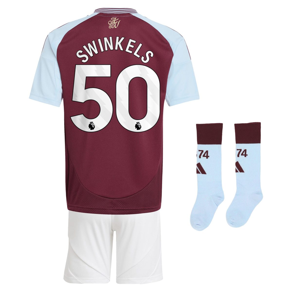 aston villa adidas home mini kit 2024-25 with swinkels 50 printing Collection | Aston Villa Fan Shop