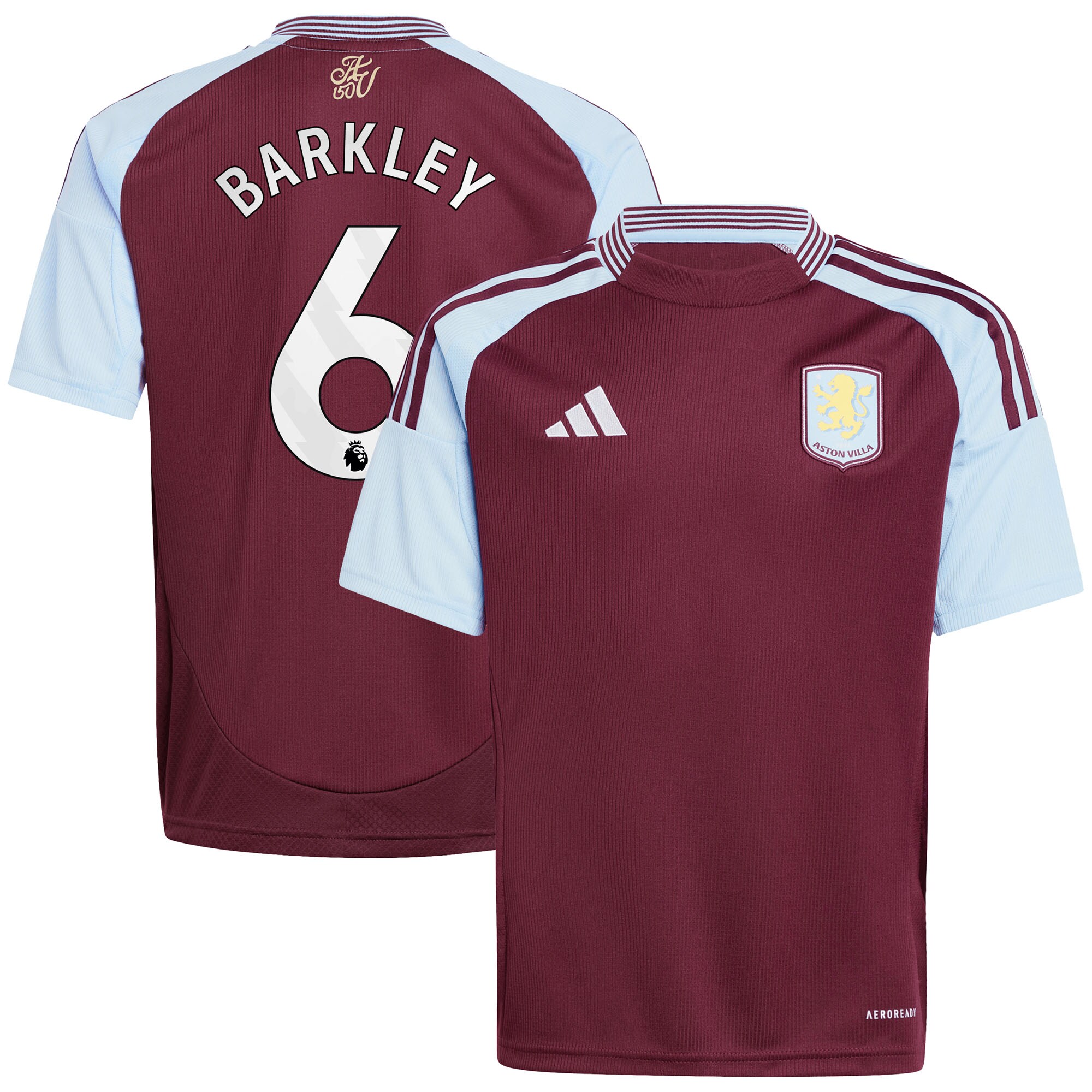 aston villa adidas home shirt 2024-25 – kids with barkley 6 printing Collection | Aston Villa Fan Shop