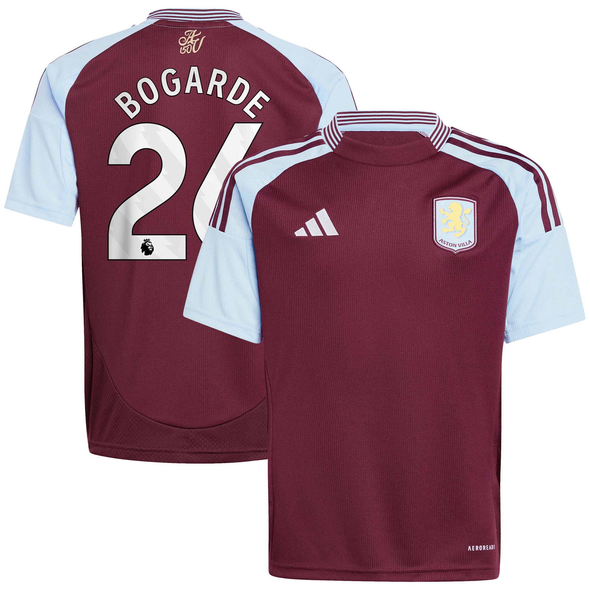aston villa adidas home shirt 2024-25 – kids with bogarde 26 printing Collection | Aston Villa Fan Shop