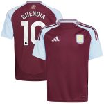 aston villa adidas home shirt 2024-25 – kids with buendia 10 printing Collection | Aston Villa Fan Shop