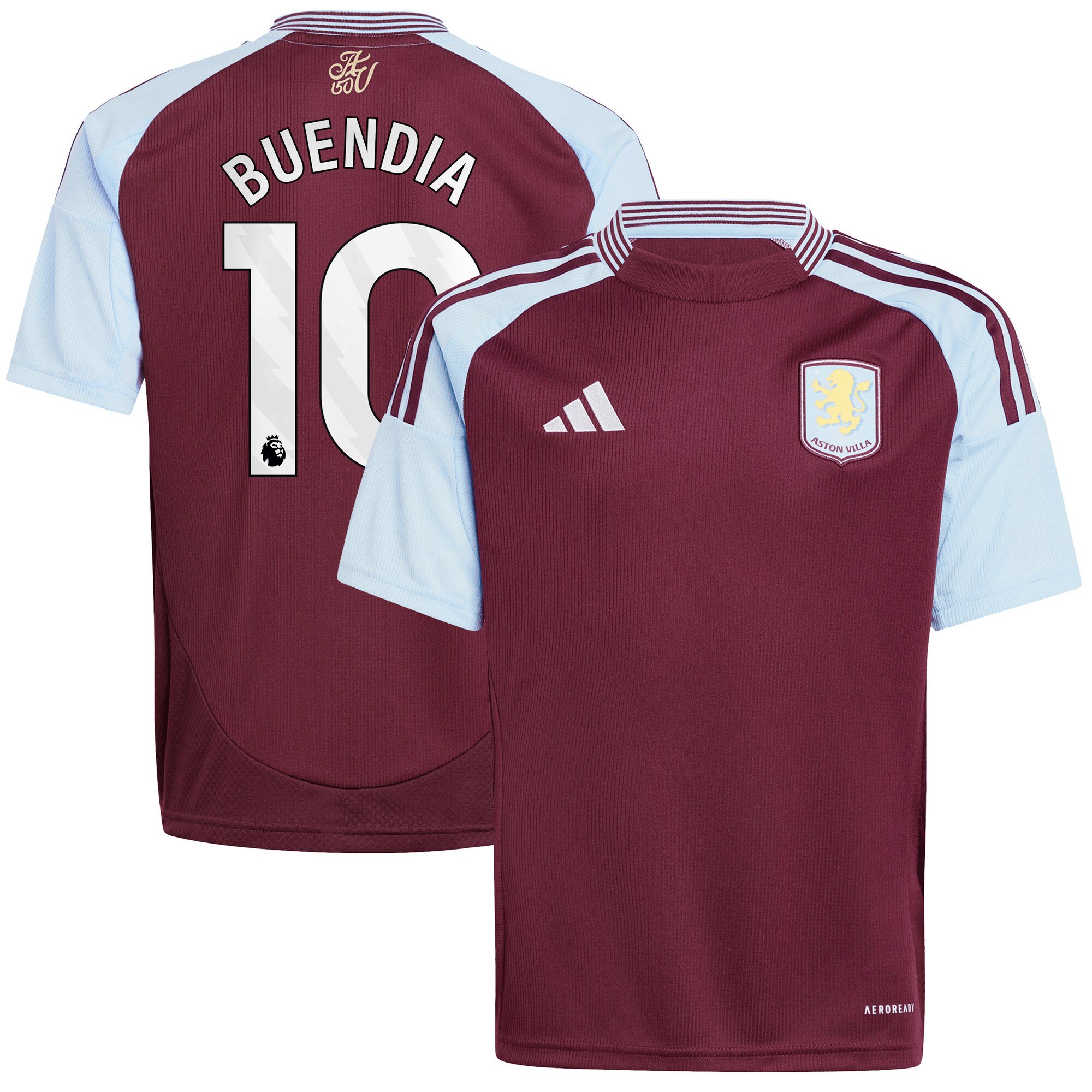 aston villa adidas home shirt 2024-25 – kids with buendia 10 printing Collection | Aston Villa Fan Shop