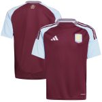 aston villa adidas home shirt 2024-25 – kids with custom printing Collection | Aston Villa Fan Shop