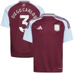 aston villa adidas home shirt 2024-25 – kids with diego carlos 3 printing Collection | Aston Villa Fan Shop