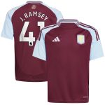 aston villa adidas home shirt 2024-25 – kids with j. ramsey 41 printing Collection | Aston Villa Fan Shop