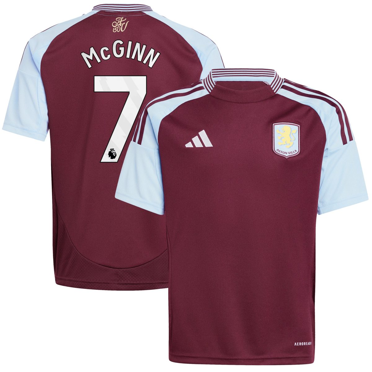 aston villa adidas home shirt 2024-25 – kids with john mcginn 7 printing Collection | Aston Villa Fan Shop