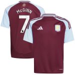 aston villa adidas home shirt 2024-25 – kids with john mcginn 7 printing Collection | Aston Villa Fan Shop