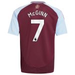 aston villa adidas home shirt 2024-25 – kids with john mcginn 7 printing Collection | Aston Villa Fan Shop