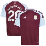 aston villa adidas home shirt 2024-25 – kids with nedeljković 20 printing Collection | Aston Villa Fan Shop