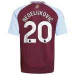 aston villa adidas home shirt 2024-25 – kids with nedeljković 20 printing Collection | Aston Villa Fan Shop
