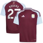 aston villa adidas home shirt 2024-25 – kids with rogers 27 printing Collection | Aston Villa Fan Shop