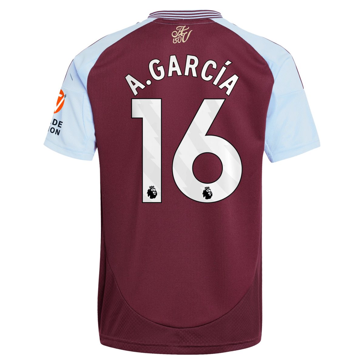 aston villa adidas home shirt 2024-25 with a.garcía 16 printing Collection | Aston Villa Fan Shop