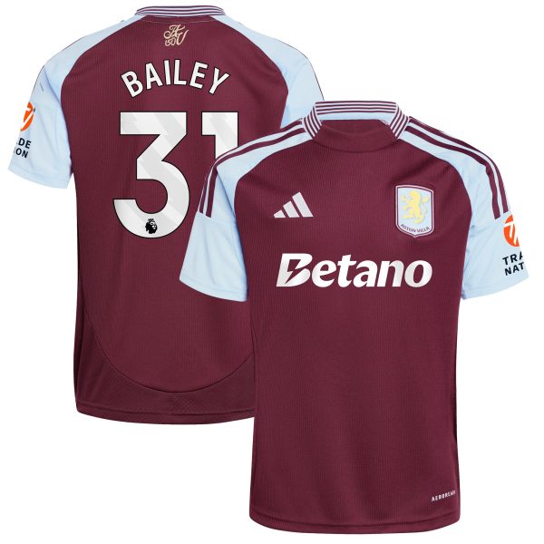 aston villa adidas home shirt 2024-25 with bailey 31 printing Collection | Aston Villa Fan Shop