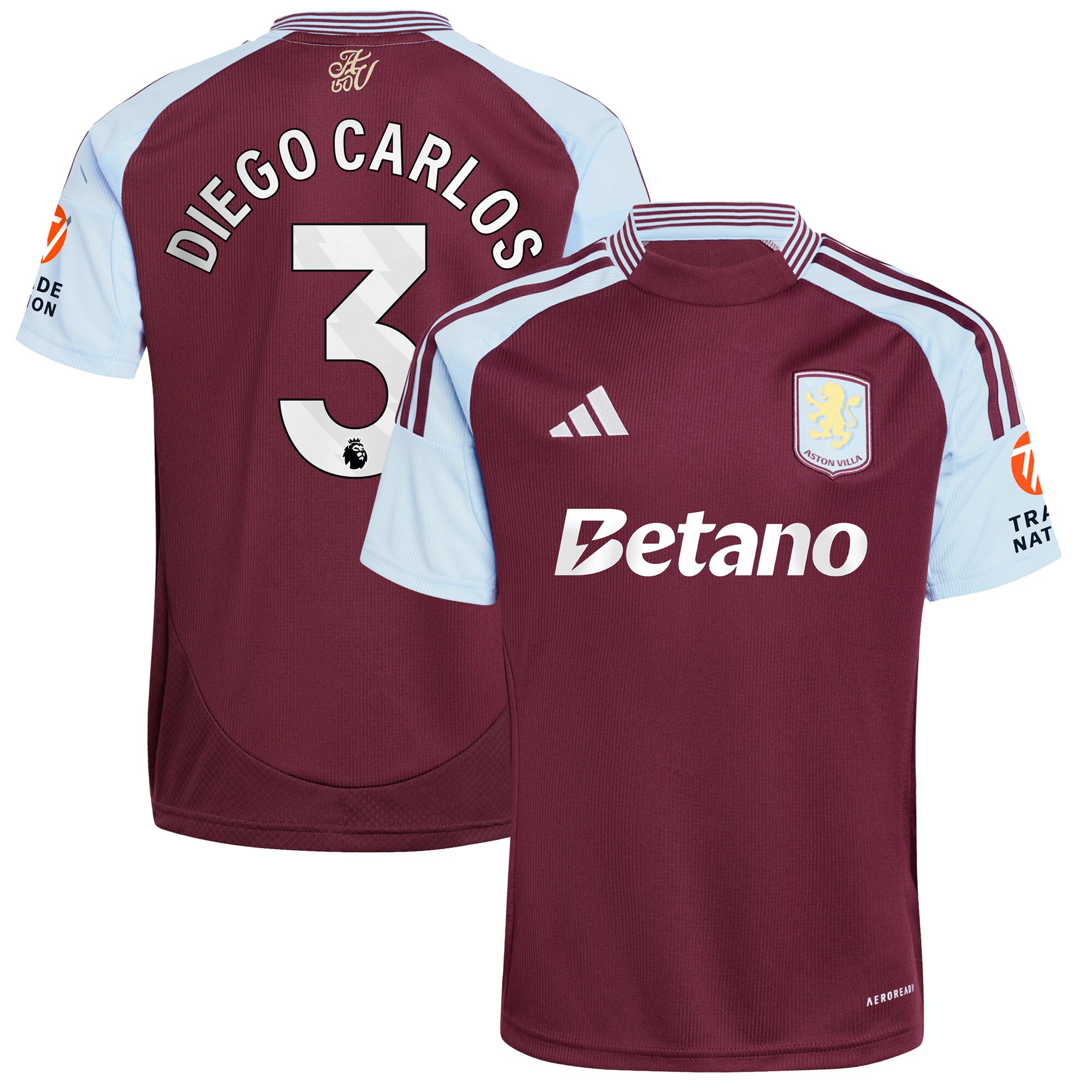 aston villa adidas home shirt 2024-25 with diego carlos 3 printing Collection | Aston Villa Fan Shop