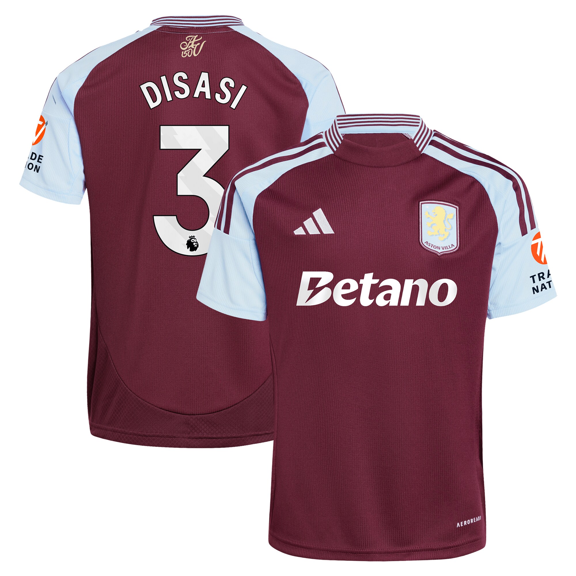 aston villa adidas home shirt 2024-25 with disasi 3 printing Collection | Aston Villa Fan Shop