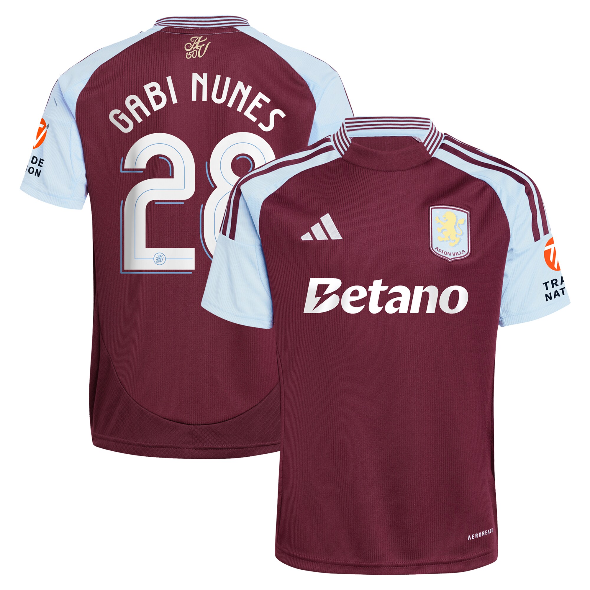 aston villa adidas home shirt 2024-25 with gabi nunes 28 cup printing Collection | Aston Villa Fan Shop