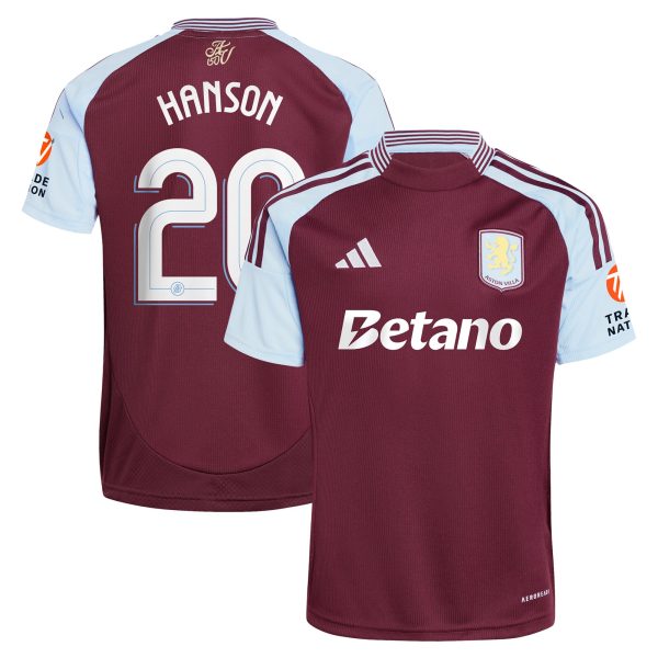 aston villa adidas home shirt 2024-25 with hanson 20 cup printing Collection | Aston Villa Fan Shop