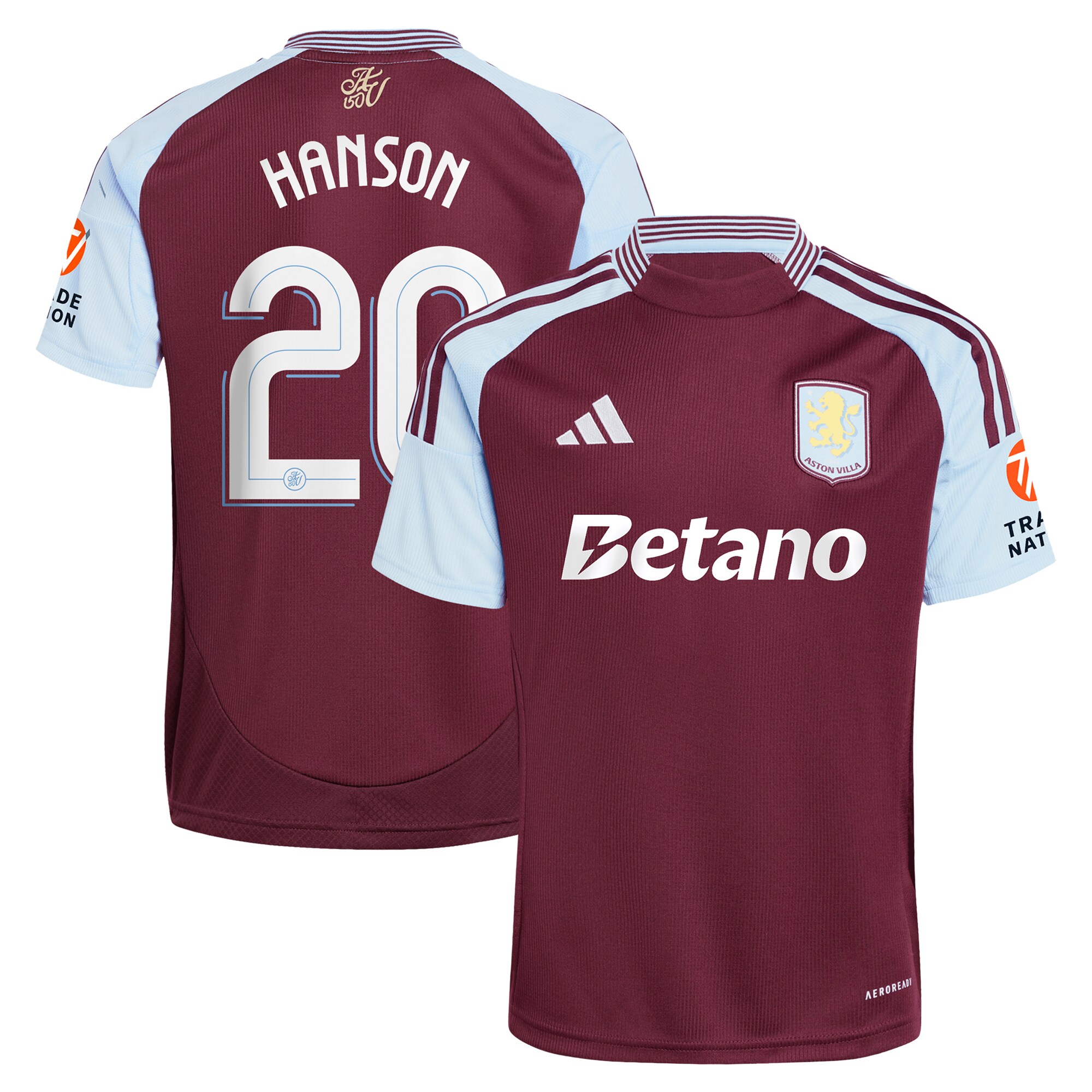 aston villa adidas home shirt 2024-25 with hanson 20 cup printing Collection | Aston Villa Fan Shop