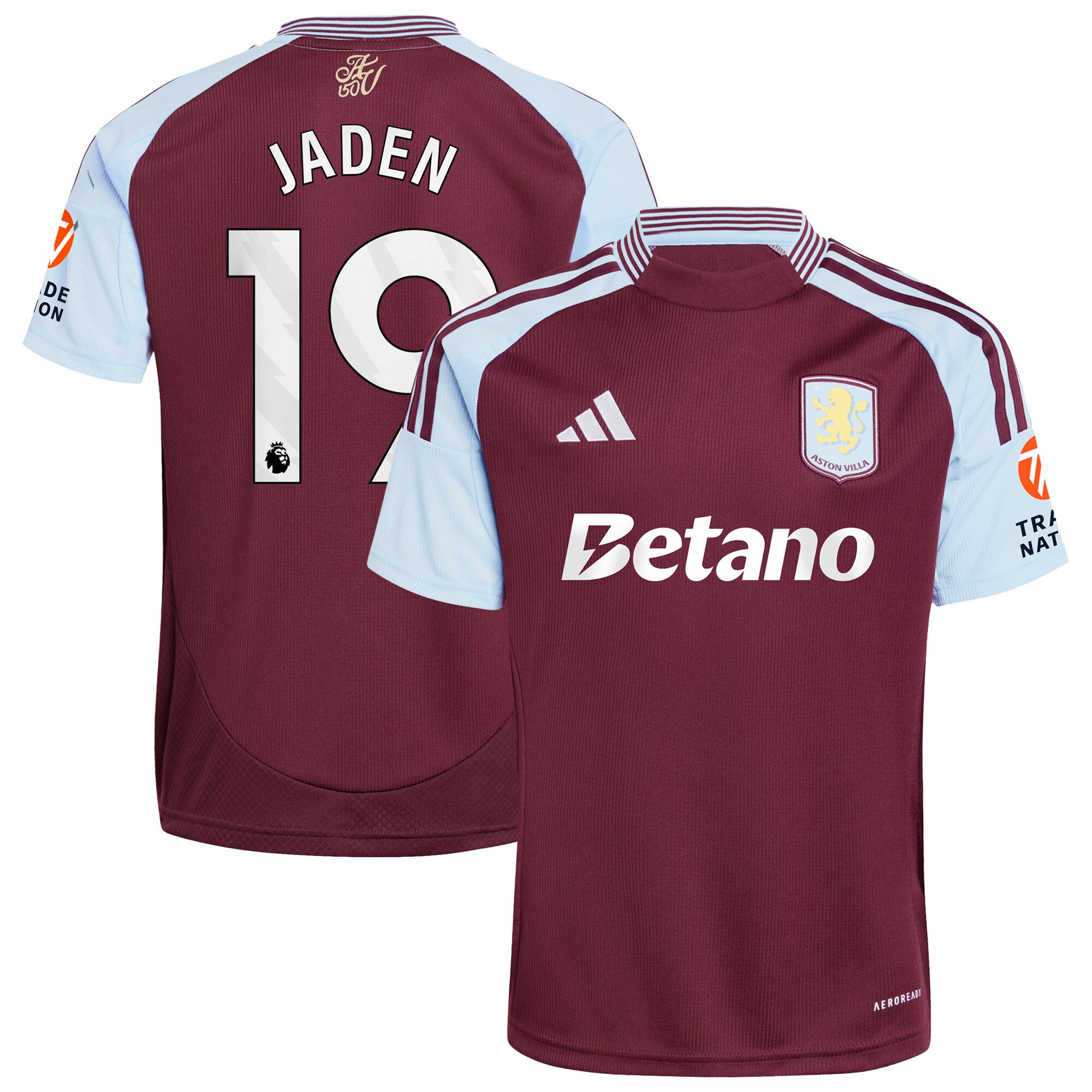 aston villa adidas home shirt 2024-25 with jaden 19 printing Collection | Aston Villa Fan Shop