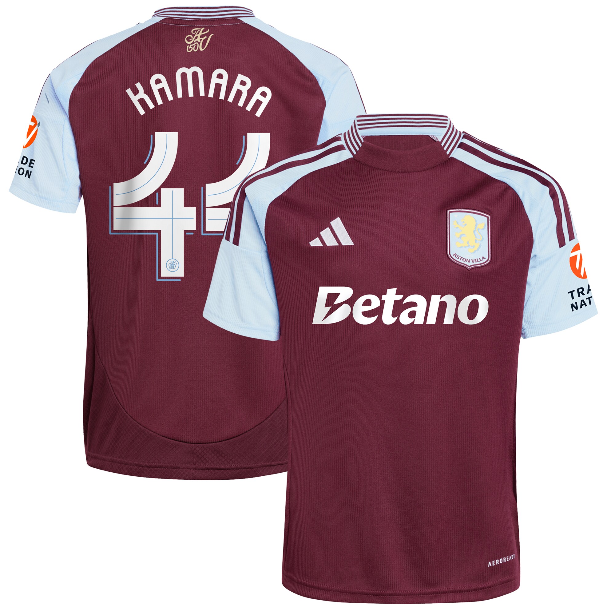 aston villa adidas home shirt 2024-25 with kamara 44 cup printing Collection | Aston Villa Fan Shop