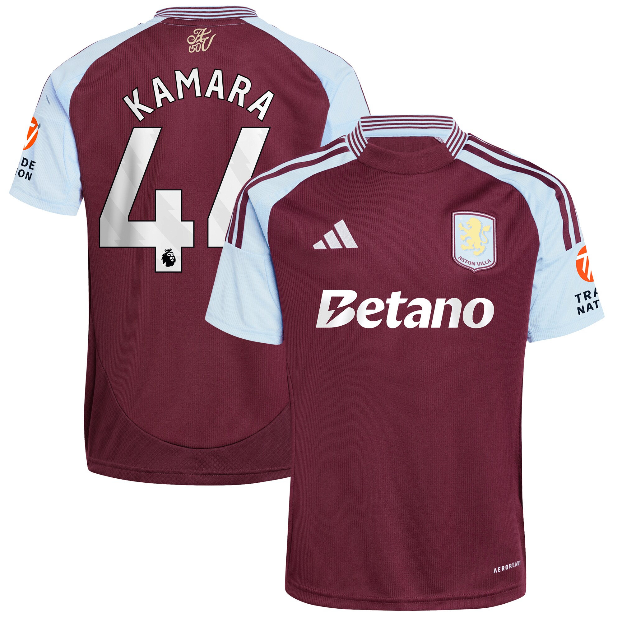 aston villa adidas home shirt 2024-25 with kamara 44 printing Collection | Aston Villa Fan Shop