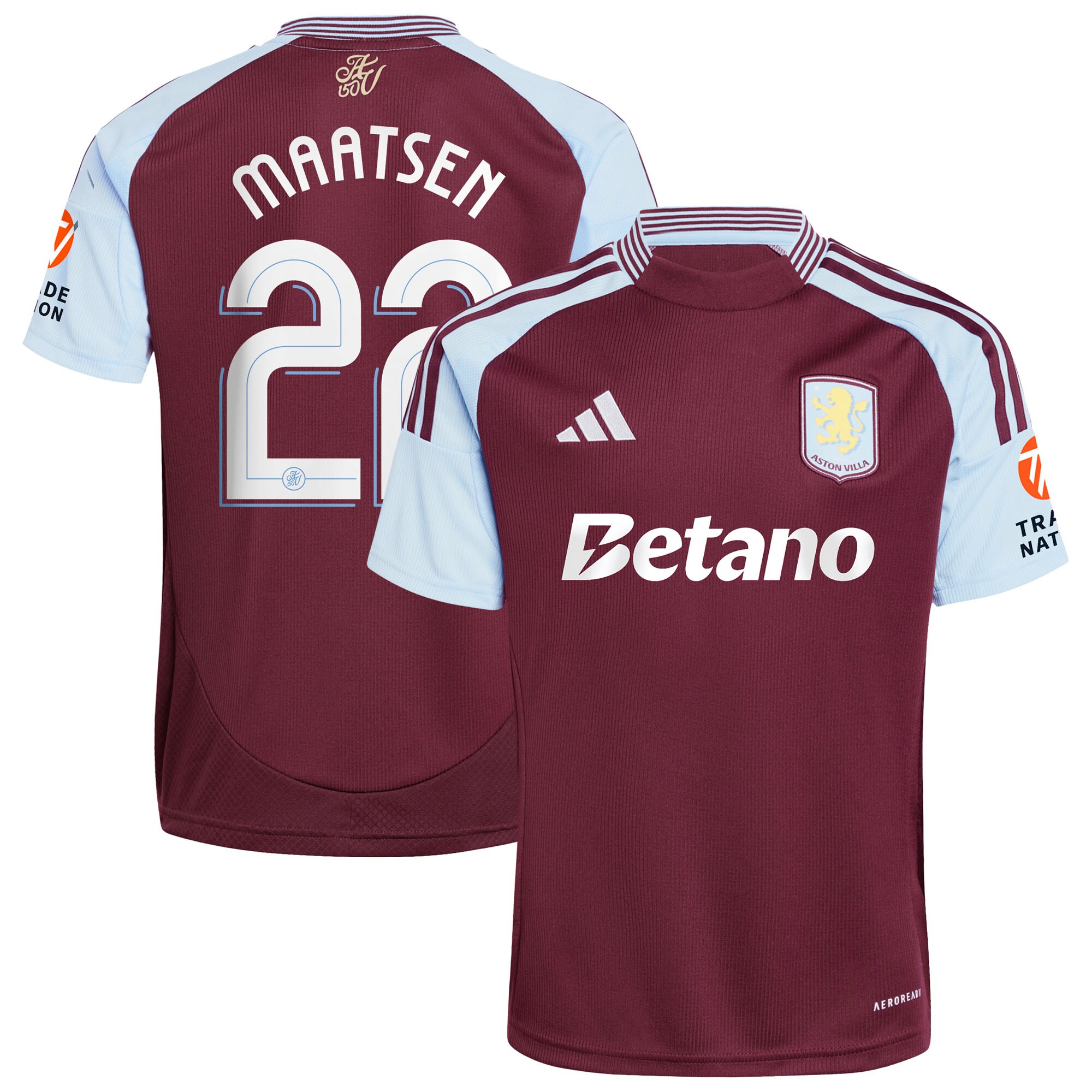 aston villa adidas home shirt 2024-25 with maatsen 22 cup printing Collection | Aston Villa Fan Shop