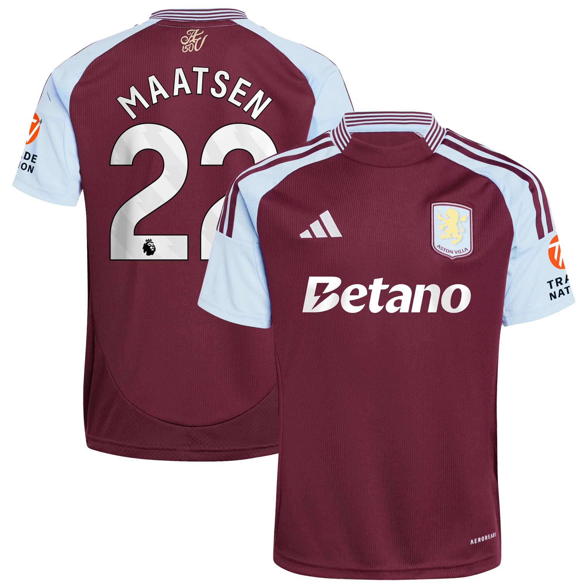 aston villa adidas home shirt 2024-25 with maatsen 22 printing Collection | Aston Villa Fan Shop
