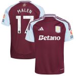 aston villa adidas home shirt 2024-25 with malen 17 printing Collection | Aston Villa Fan Shop