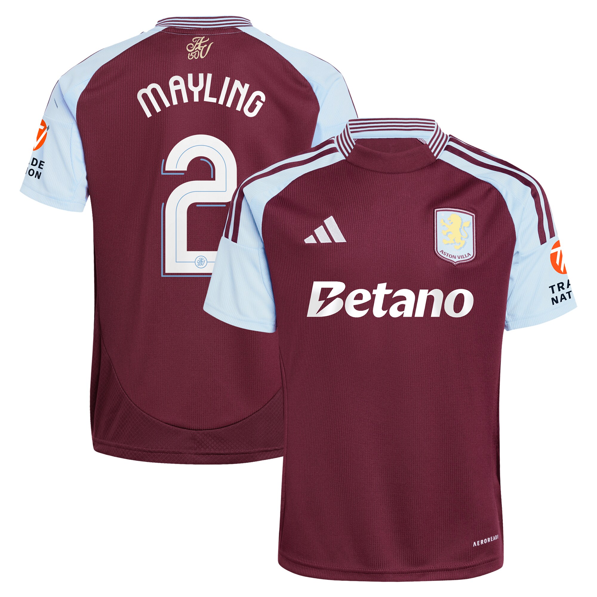 aston villa adidas home shirt 2024-25 with mayling 2 cup printing Collection | Aston Villa Fan Shop