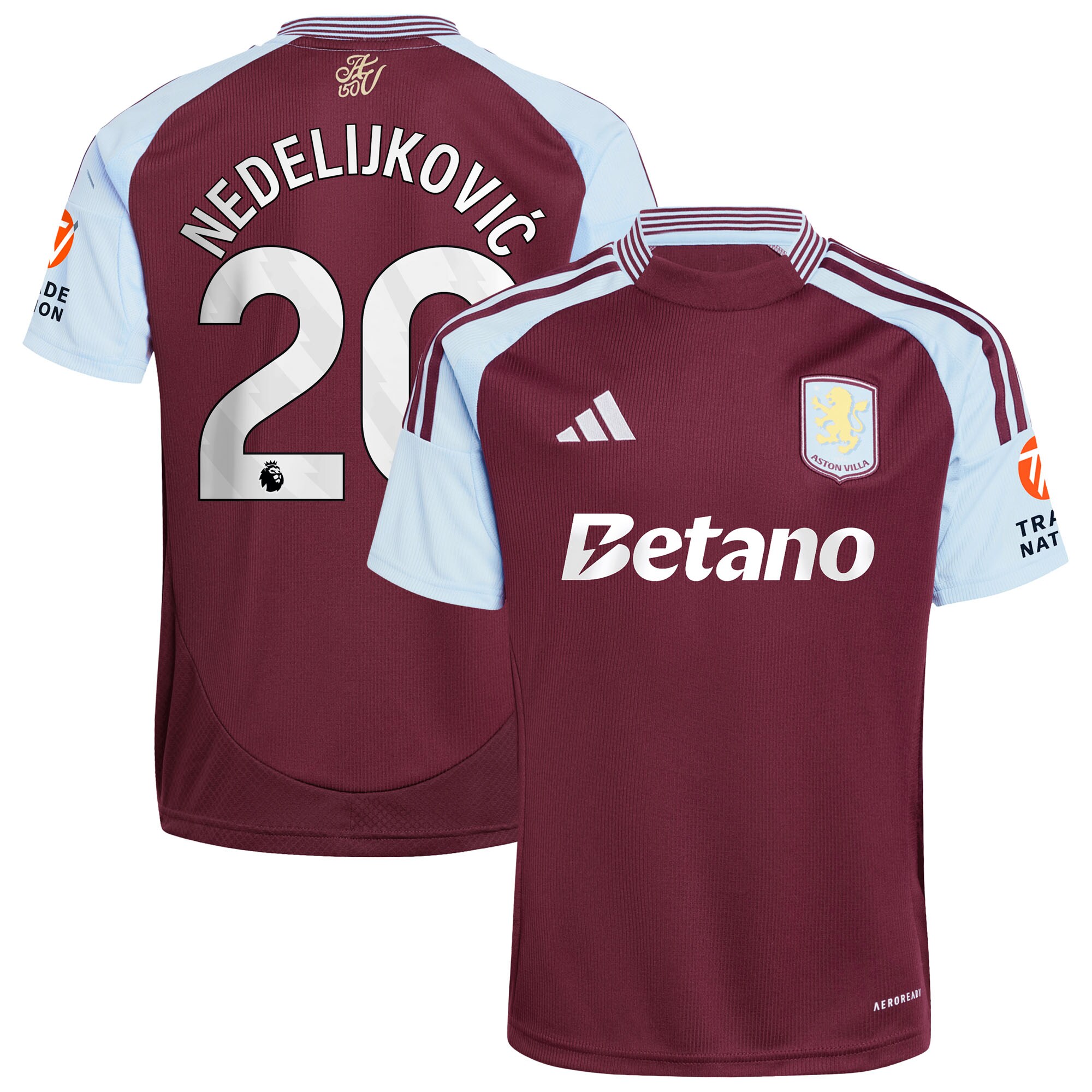 aston villa adidas home shirt 2024-25 with nedeljković 20 printing Collection | Aston Villa Fan Shop