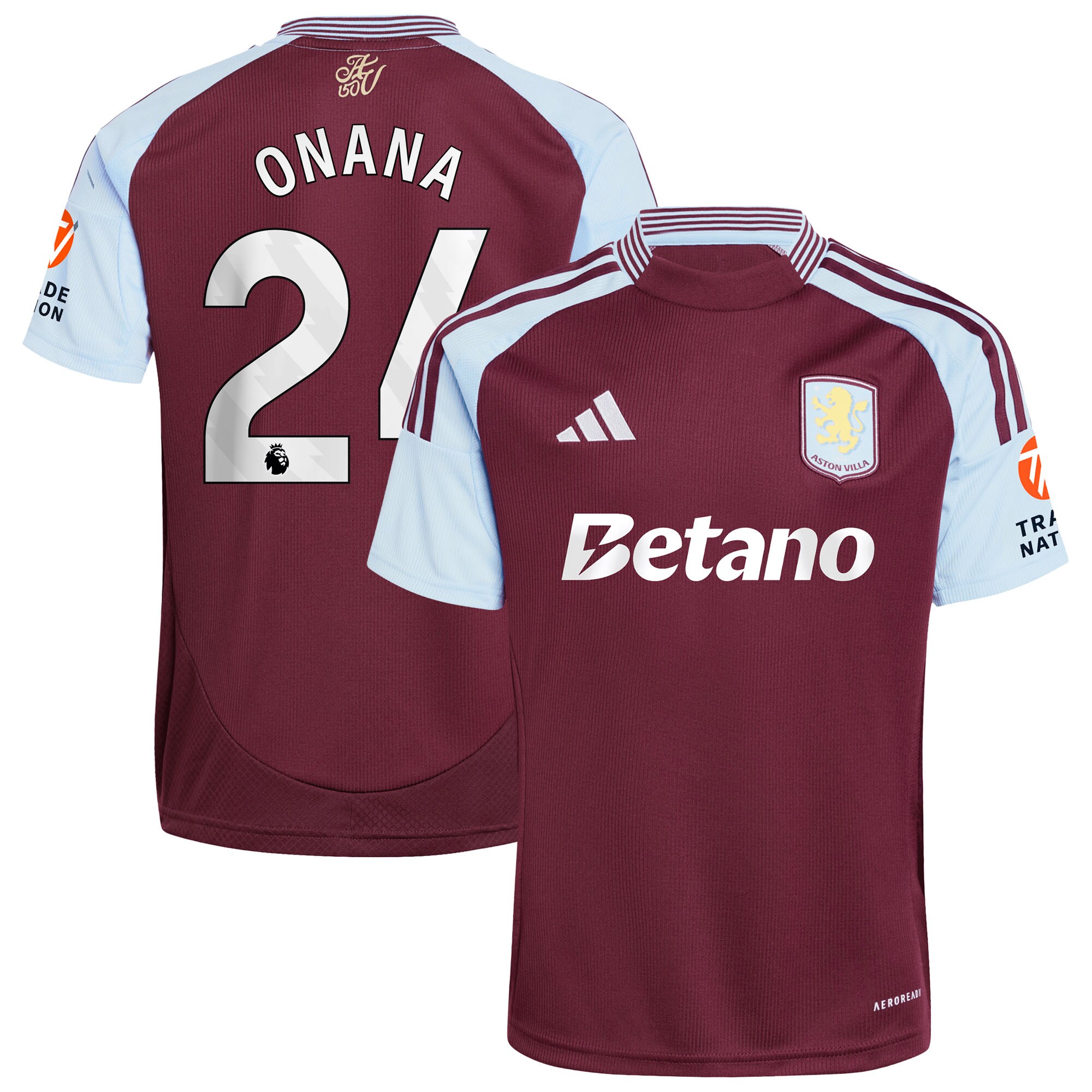 aston villa adidas home shirt 2024-25 with onana 24 printing Collection | Aston Villa Fan Shop