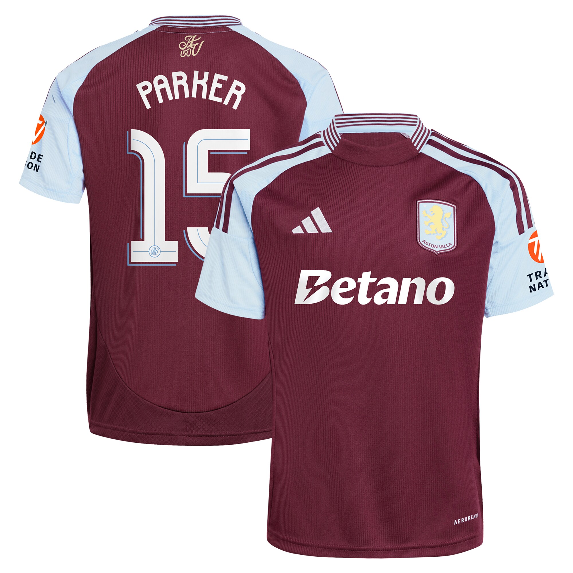 aston villa adidas home shirt 2024-25 with parker 15 cup printing Collection | Aston Villa Fan Shop