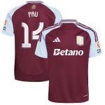 aston villa adidas home shirt 2024-25 with pau 14 cup printing Collection | Aston Villa Fan Shop