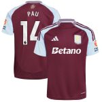 aston villa adidas home shirt 2024-25 with pau 14 printing Collection | Aston Villa Fan Shop