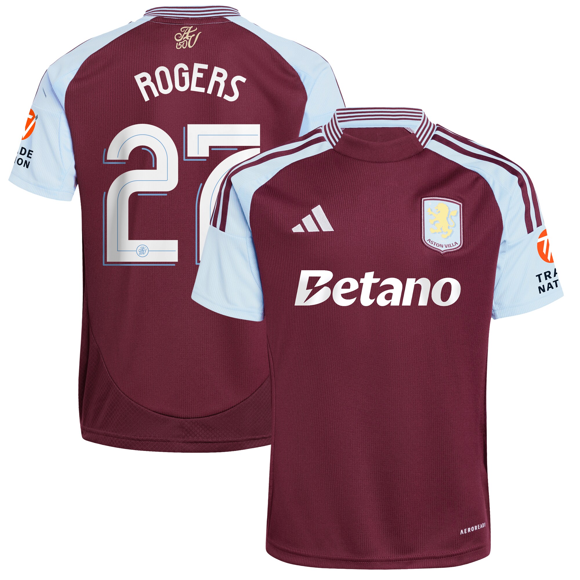 aston villa adidas home shirt 2024-25 with rogers 27 cup printing Collection | Aston Villa Fan Shop