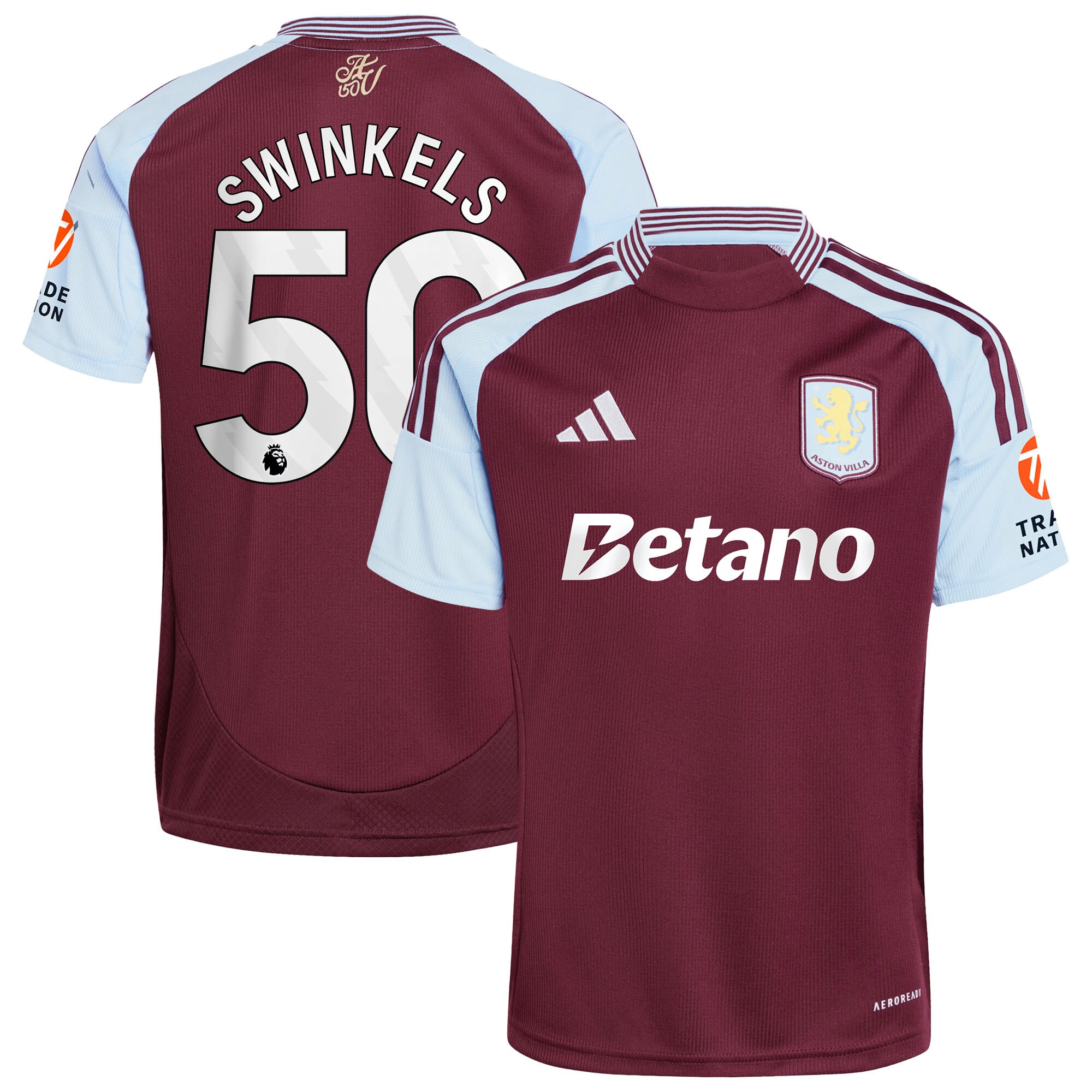 aston villa adidas home shirt 2024-25 with swinkels 50 printing Collection | Aston Villa Fan Shop