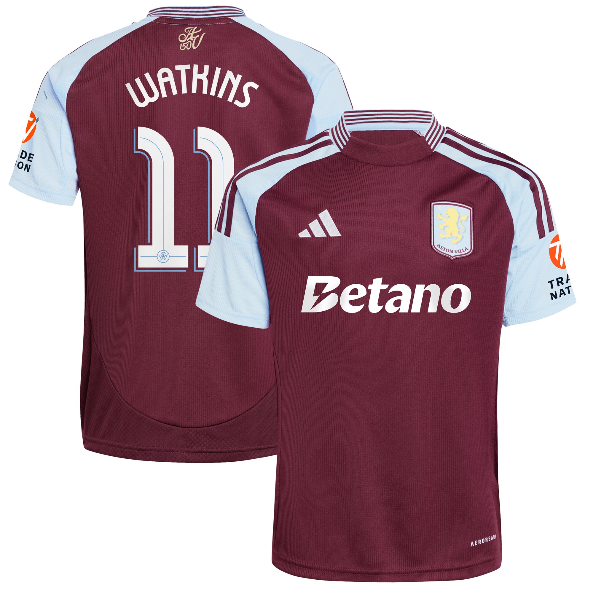 aston villa adidas home shirt 2024-25 with watkins 11 cup printing Collection | Aston Villa Fan Shop
