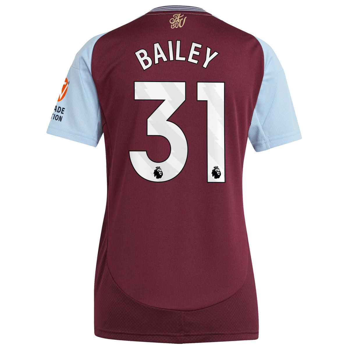 aston villa adidas home shirt 2024-25 – womens with bailey 31 printing Collection | Aston Villa Fan Shop