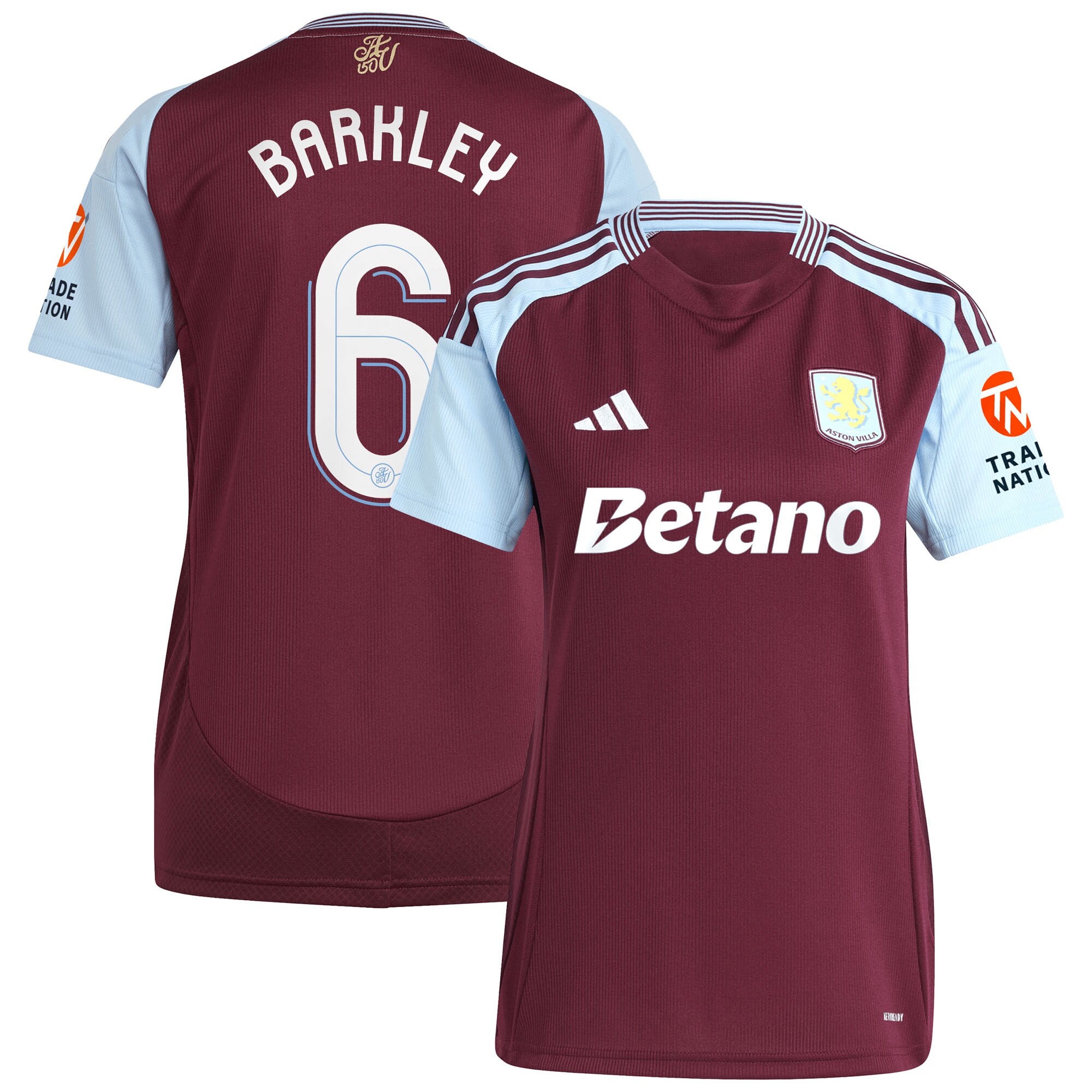 aston villa adidas home shirt 2024-25 – womens with barkley 6 cup printing Collection | Aston Villa Fan Shop