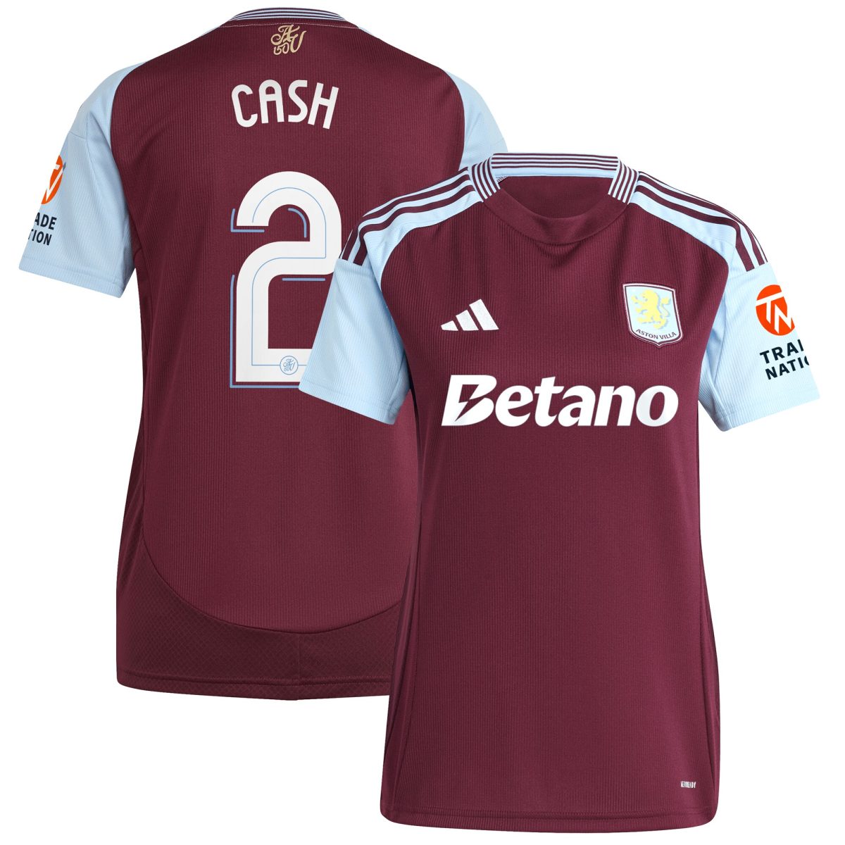 aston villa adidas home shirt 2024-25 – womens with cash 2 cup printing Collection | Aston Villa Fan Shop