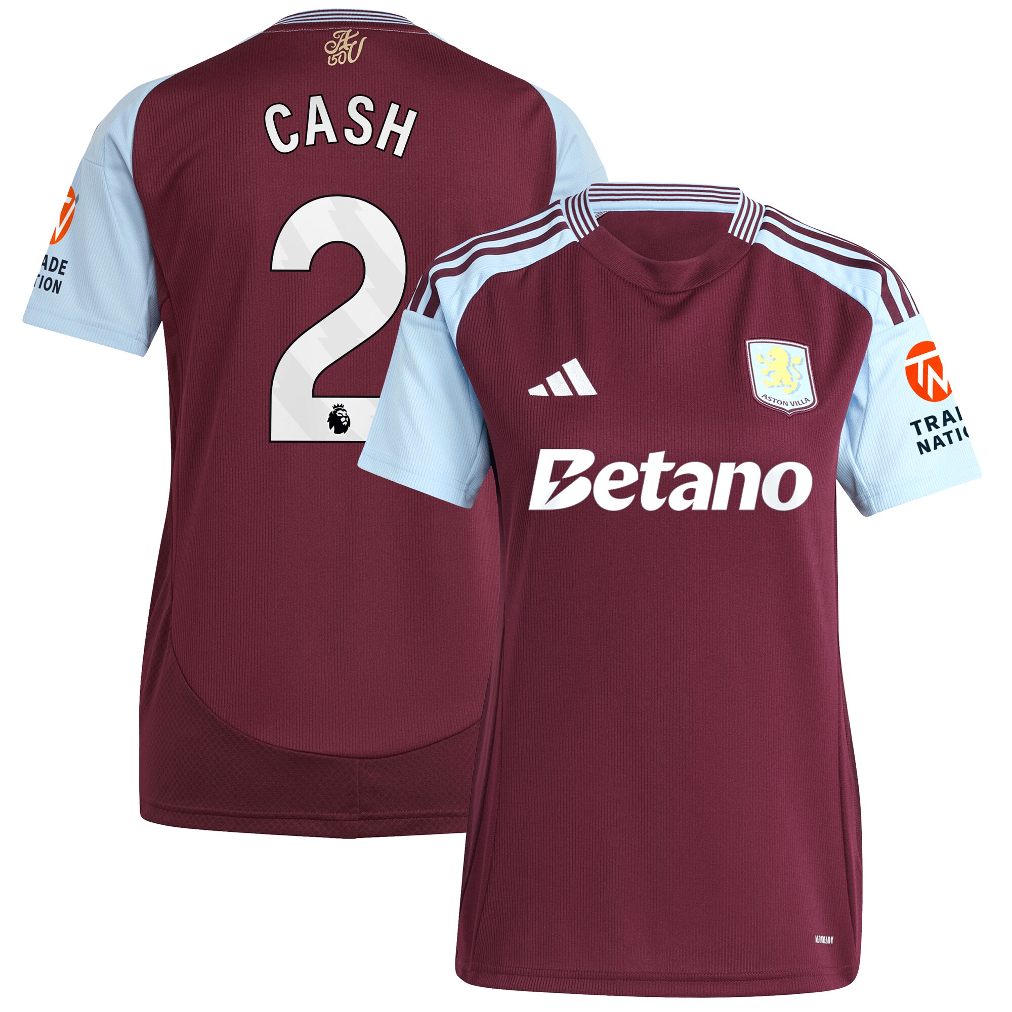 aston villa adidas home shirt 2024-25 – womens with cash 2 printing Collection | Aston Villa Fan Shop