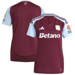 aston villa adidas home shirt 2024-25 – womens with custom printing Collection | Aston Villa Fan Shop