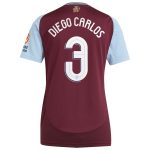 aston villa adidas home shirt 2024-25 – womens with diego carlos 3 cup printing Collection | Aston Villa Fan Shop