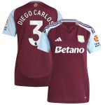 aston villa adidas home shirt 2024-25 – womens with diego carlos 3 printing Collection | Aston Villa Fan Shop