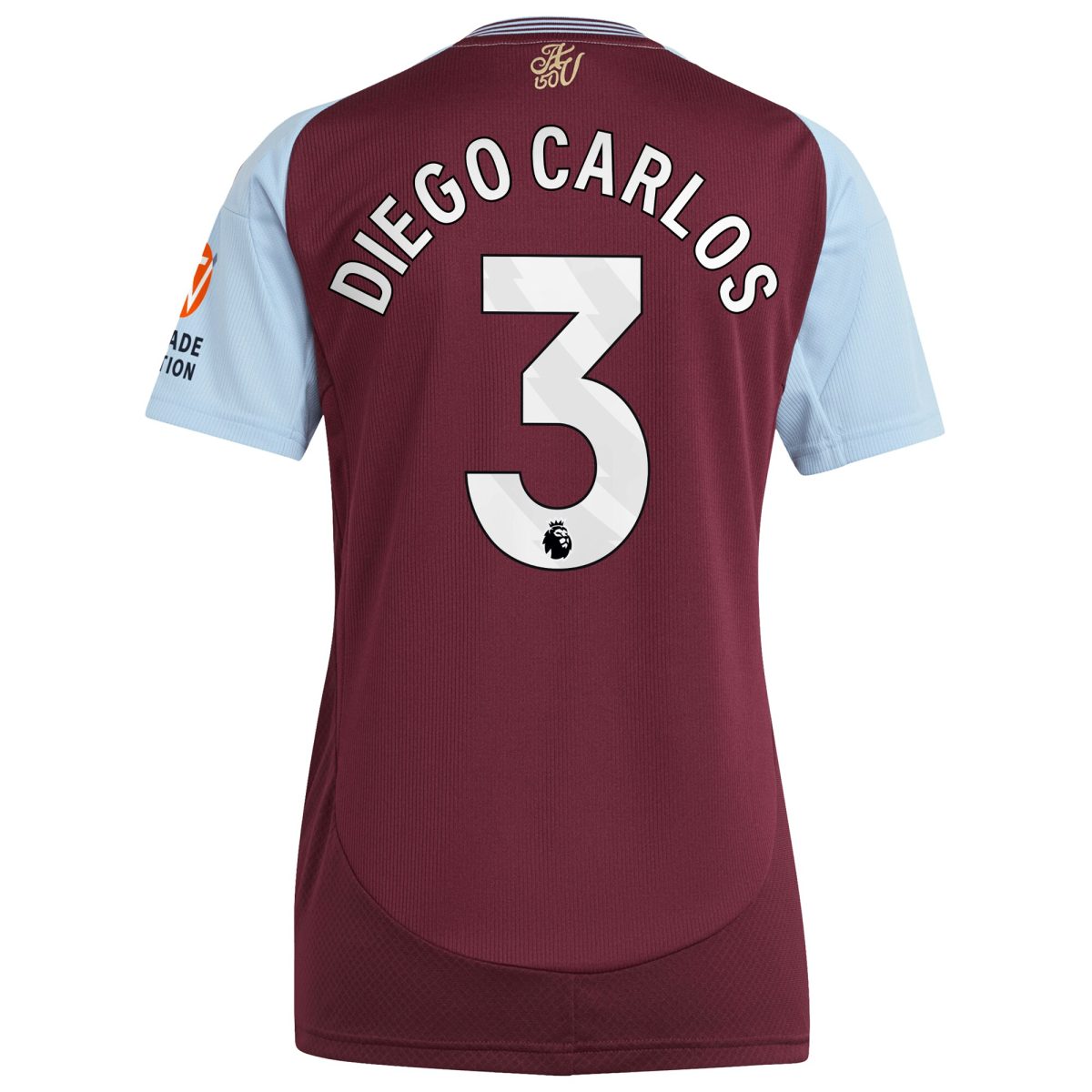 aston villa adidas home shirt 2024-25 – womens with diego carlos 3 printing Collection | Aston Villa Fan Shop