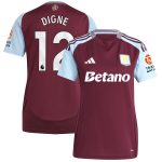 aston villa adidas home shirt 2024-25 – womens with digne 12 printing Collection | Aston Villa Fan Shop