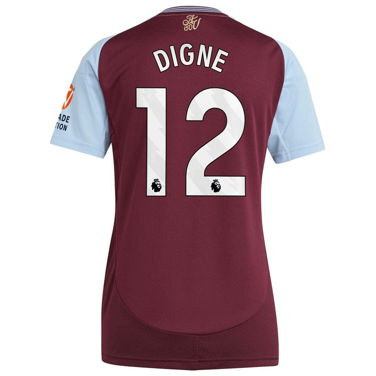 aston villa adidas home shirt 2024-25 – womens with digne 12 printing Collection | Aston Villa Fan Shop